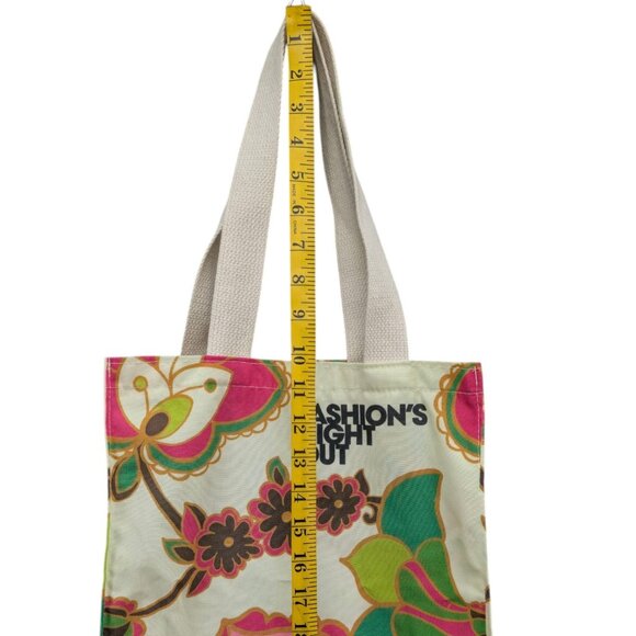 Lilly Pulitzer 2011 Fashions Night Out Tote Bag Multicolor Floral Canvas 11x14 - Picture 9 of 11